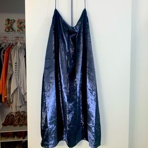 NWT Lumiere Dark Blue/ Gray Dress